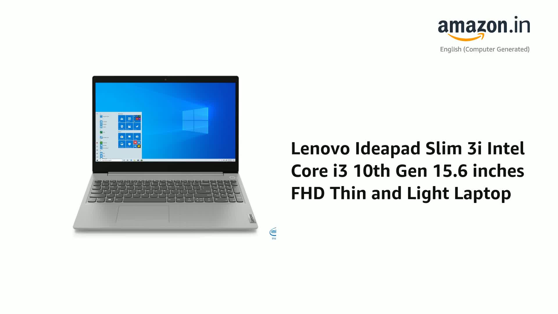 Lenovo Ideapad Slim 3i Intel Core i3 10th Gen 15.6 inches FHD Thin